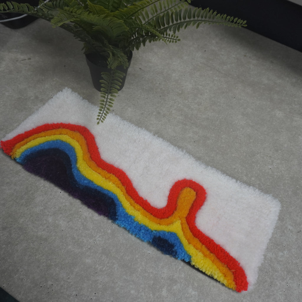 Rainbow Drip Keyboard Rug