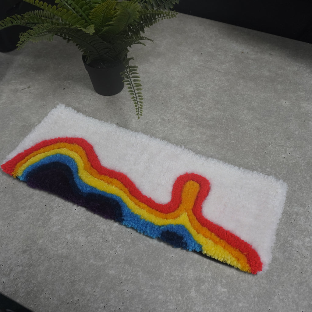 Rainbow Drip Keyboard Rug